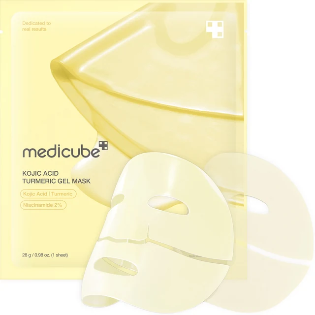 Medicube Kojic Acid Turmeric Gel Mask — 4 mascarillas de 28 g